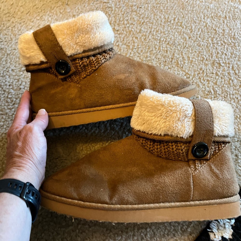 Tan booties